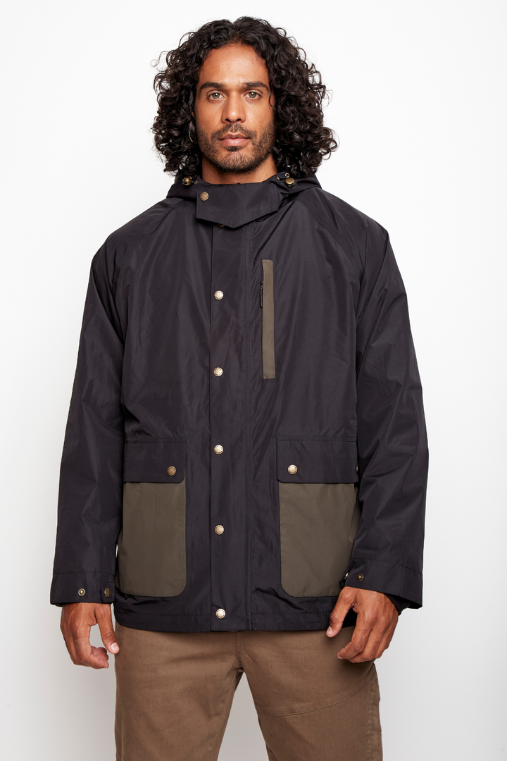 Impermeable Kol Reciclado Negro Hombre