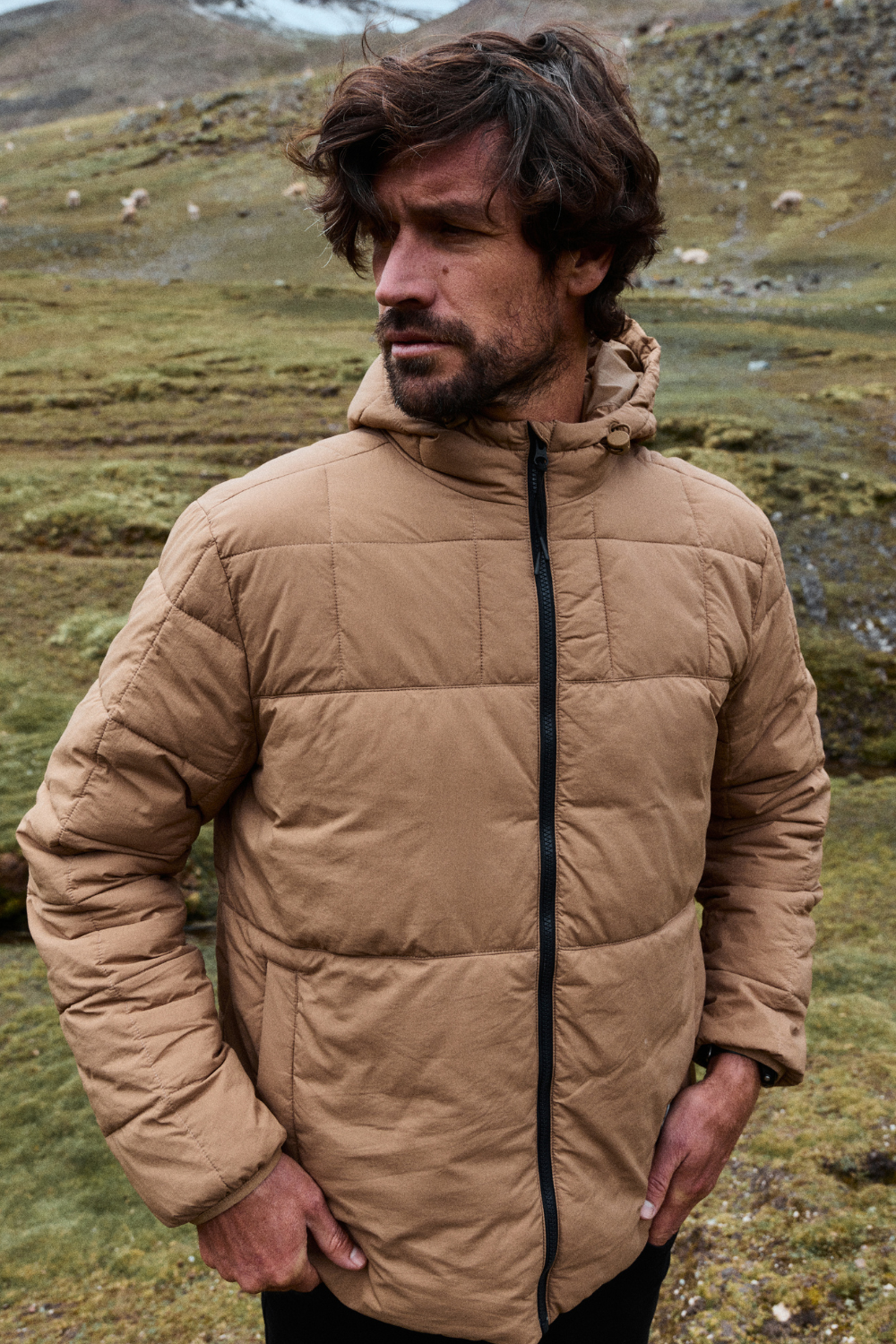 Parka PrimaLoft® Compactable Kun Reciclada Camel Hombre