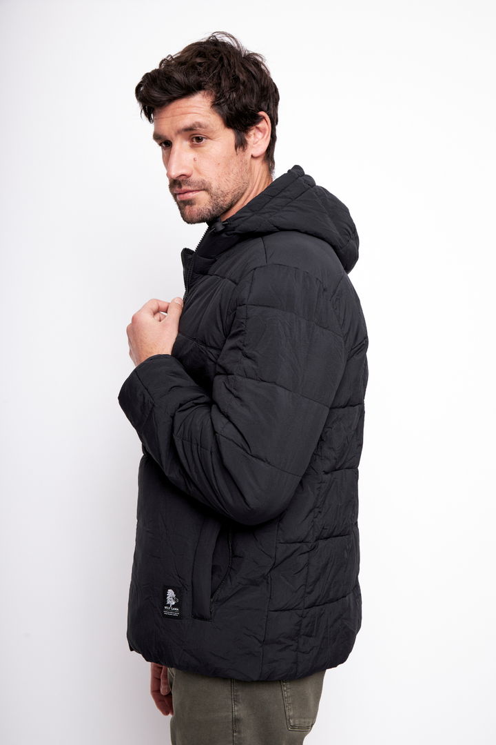 Parka PrimaLoft® Compactable Kun Reciclada Negra Hombre