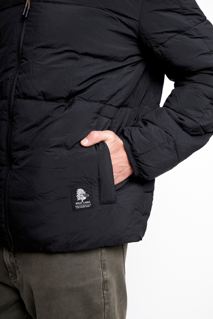 Parka PrimaLoft® Compactable Kun Reciclada Negra Hombre