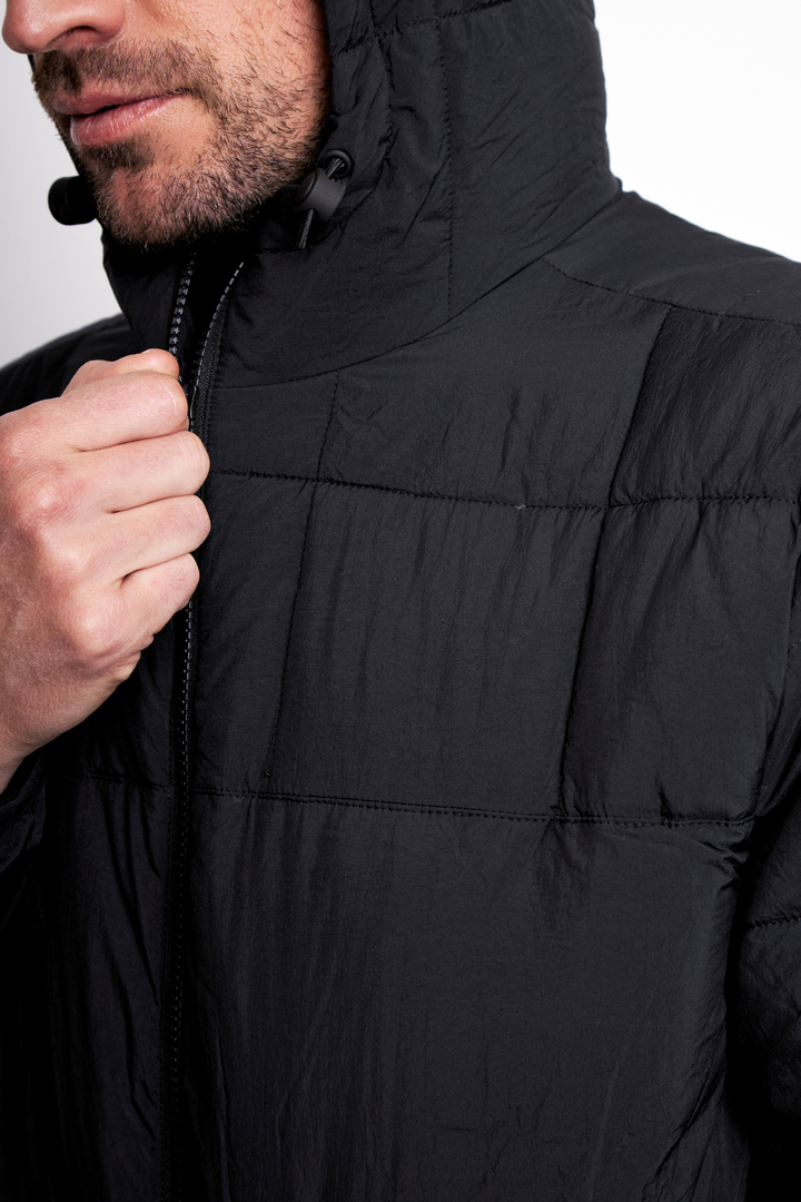 Parka PrimaLoft® Compactable Kun Reciclada Negra Hombre