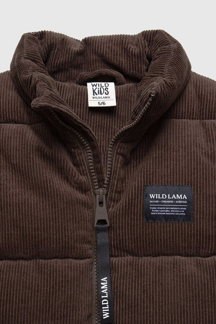 Parka Lauca Corduroy Orgánica Café Kids