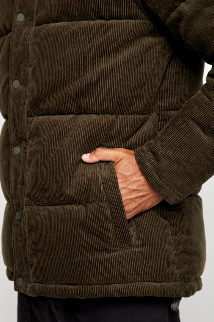 Parka Lauca Corduroy Orgánica Verde Hombre