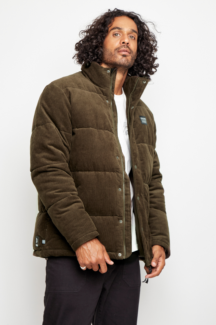 Parka Lauca Corduroy Orgánica Verde Hombre
