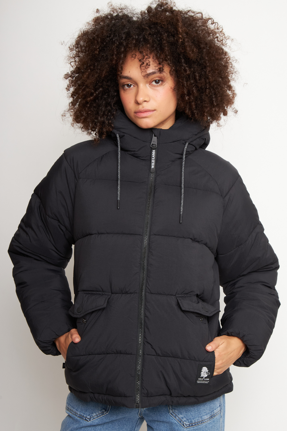 Parka Newy Reciclada Negro Mujer