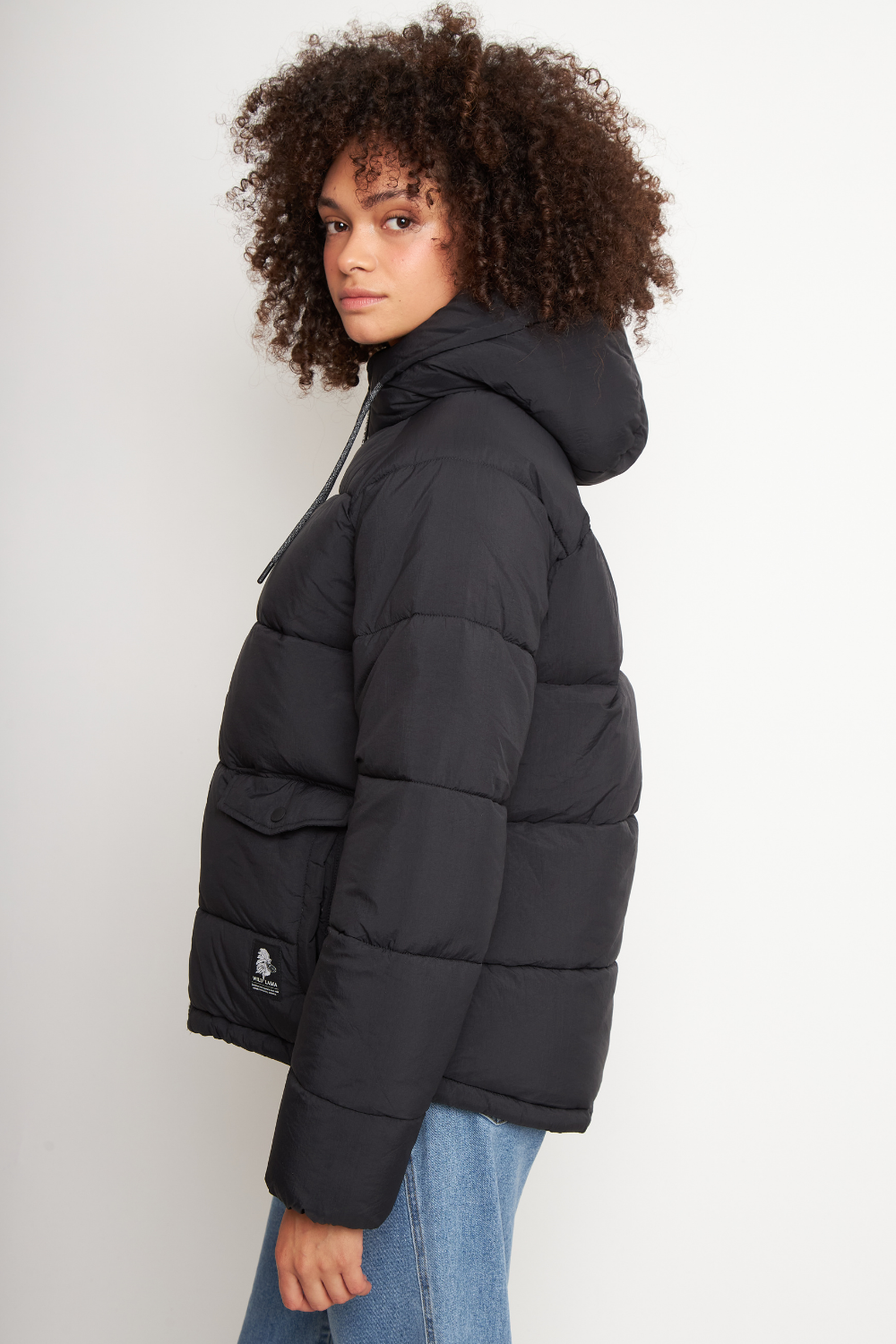 Parka Newy Reciclada Negro Mujer
