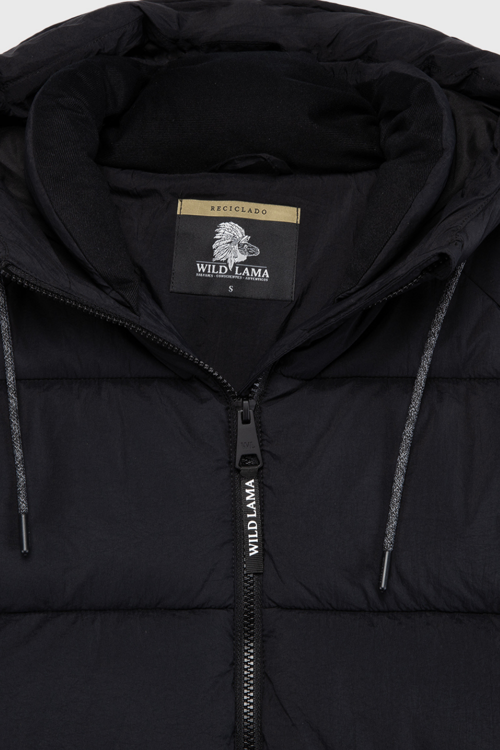 Parka Newy Reciclada Negro Mujer