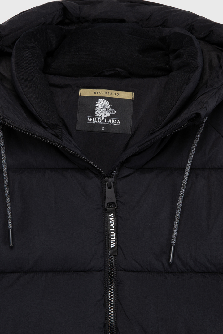 Parka Newy Reciclada Negro Mujer