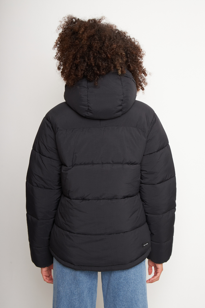 Parka Newy Reciclada Negro Mujer
