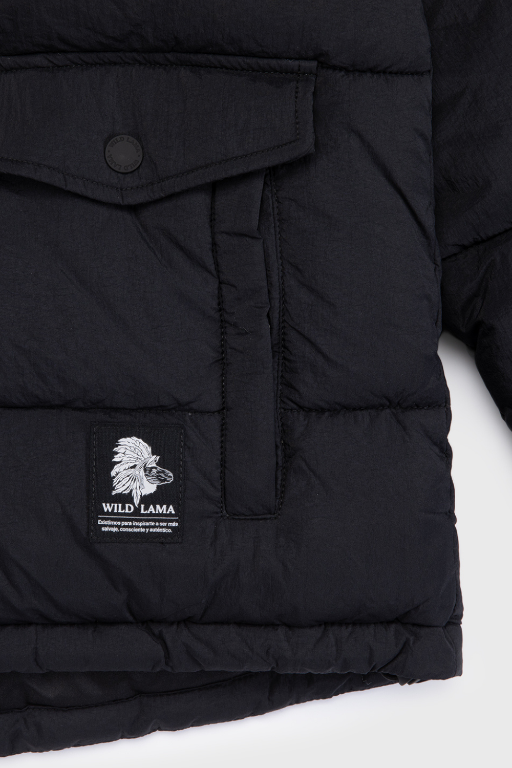 Parka Newy Reciclada Negro Mujer