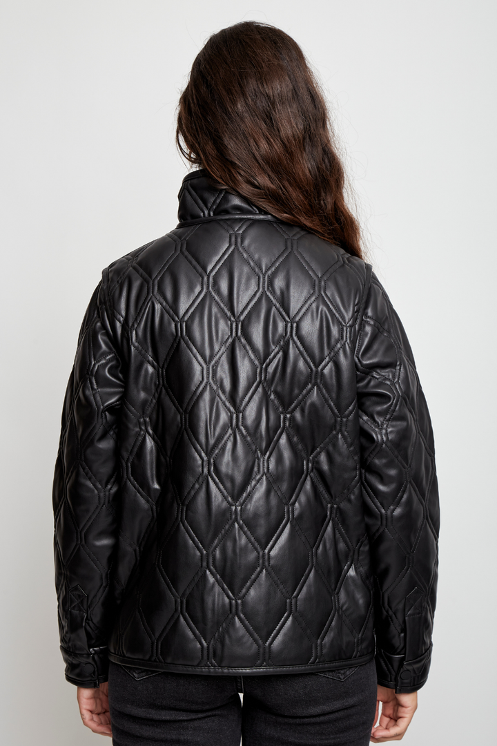Parka Nita PU Reciclada Negro Mujer