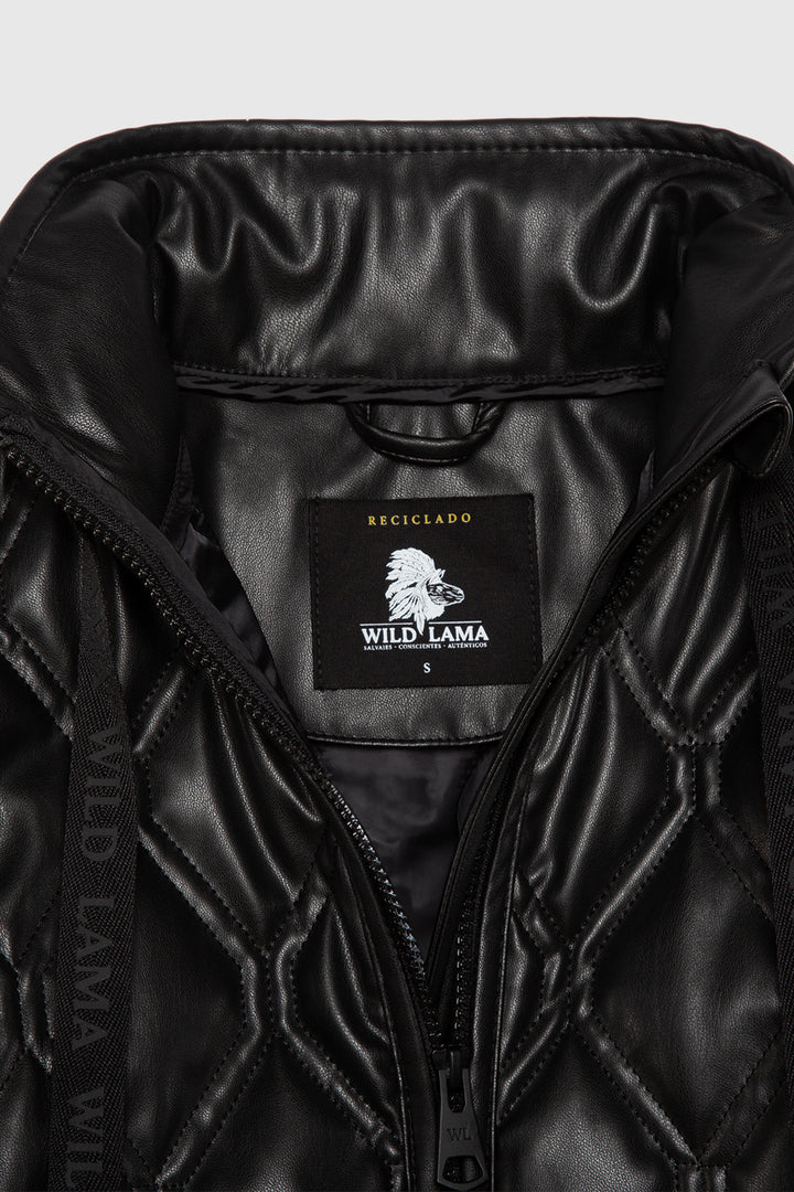Parka Nita PU Reciclada Negro Mujer