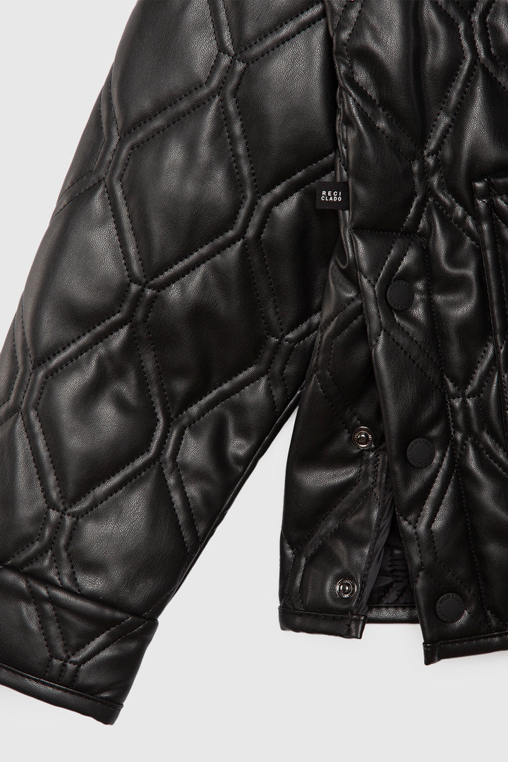 Parka Nita PU Reciclada Negro Mujer