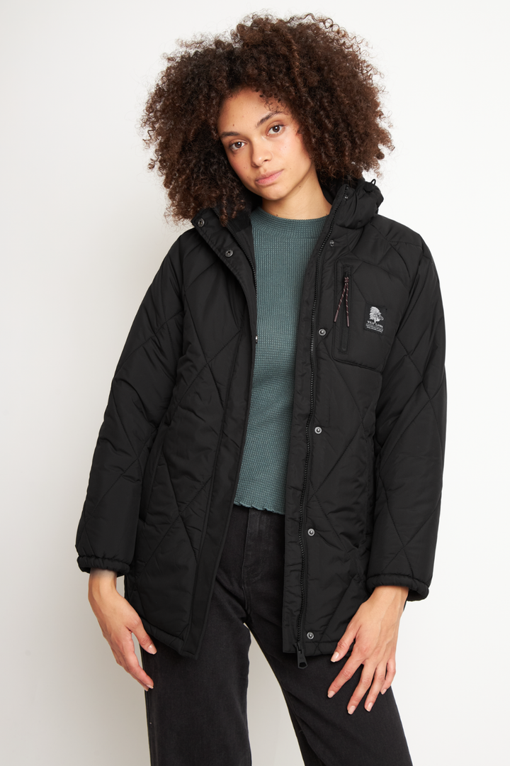 Parka Oni Reciclada Negra Mujer