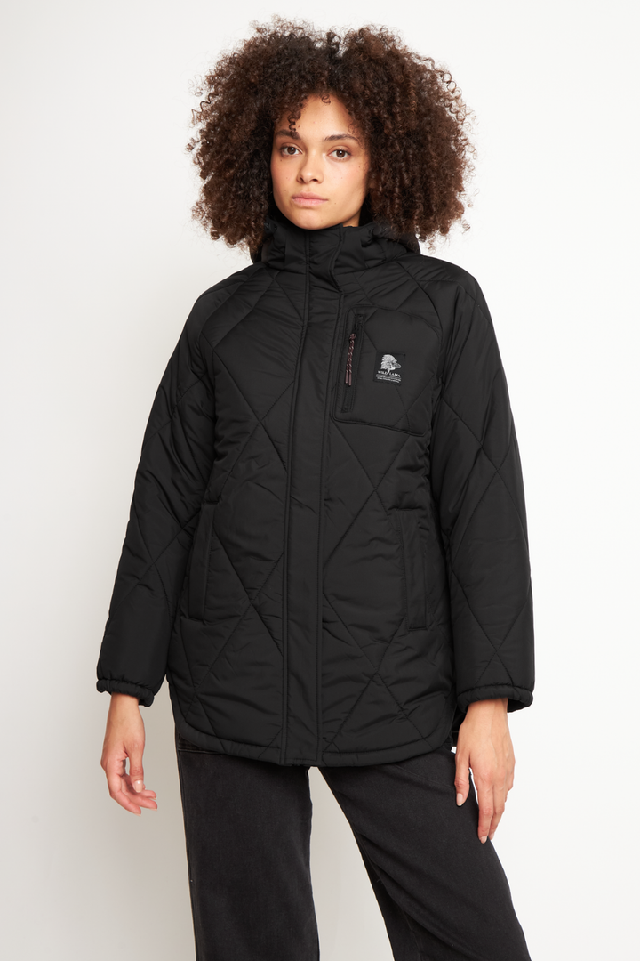Parka Oni Reciclada Negra Mujer