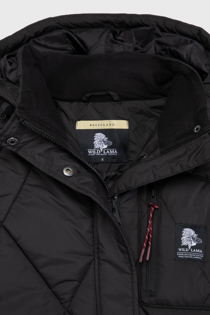 Parka Oni Reciclada Negra Mujer
