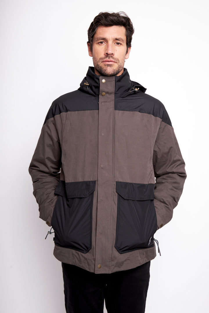 Parka Ruga 3 en 1 Reciclada Café Hombre