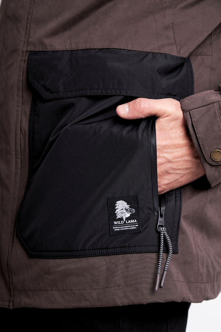 Parka Ruga 3 en 1 Reciclada Café Hombre