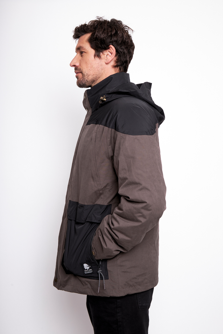 Parka Ruga 3 en 1 Reciclada Café Hombre