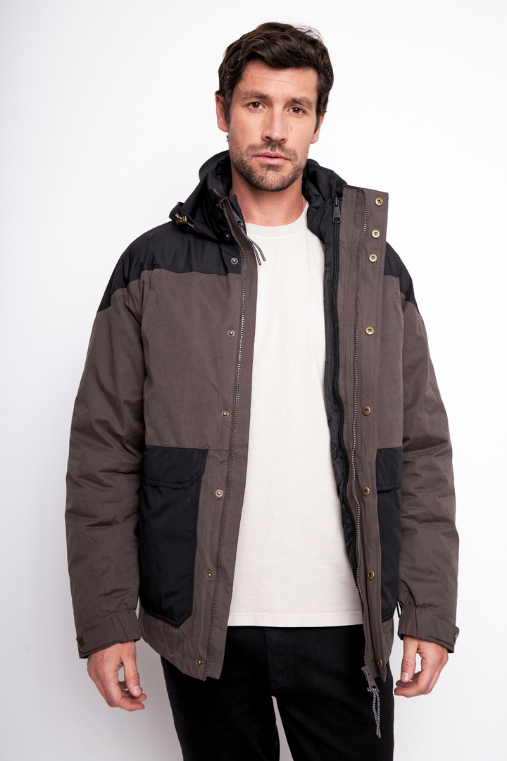 Parka Ruga 3 en 1 Reciclada Café Hombre