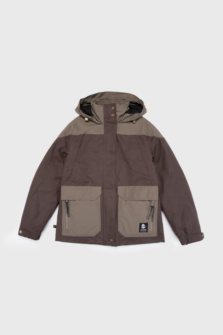 Parka Ruga Reciclada Café Mujer