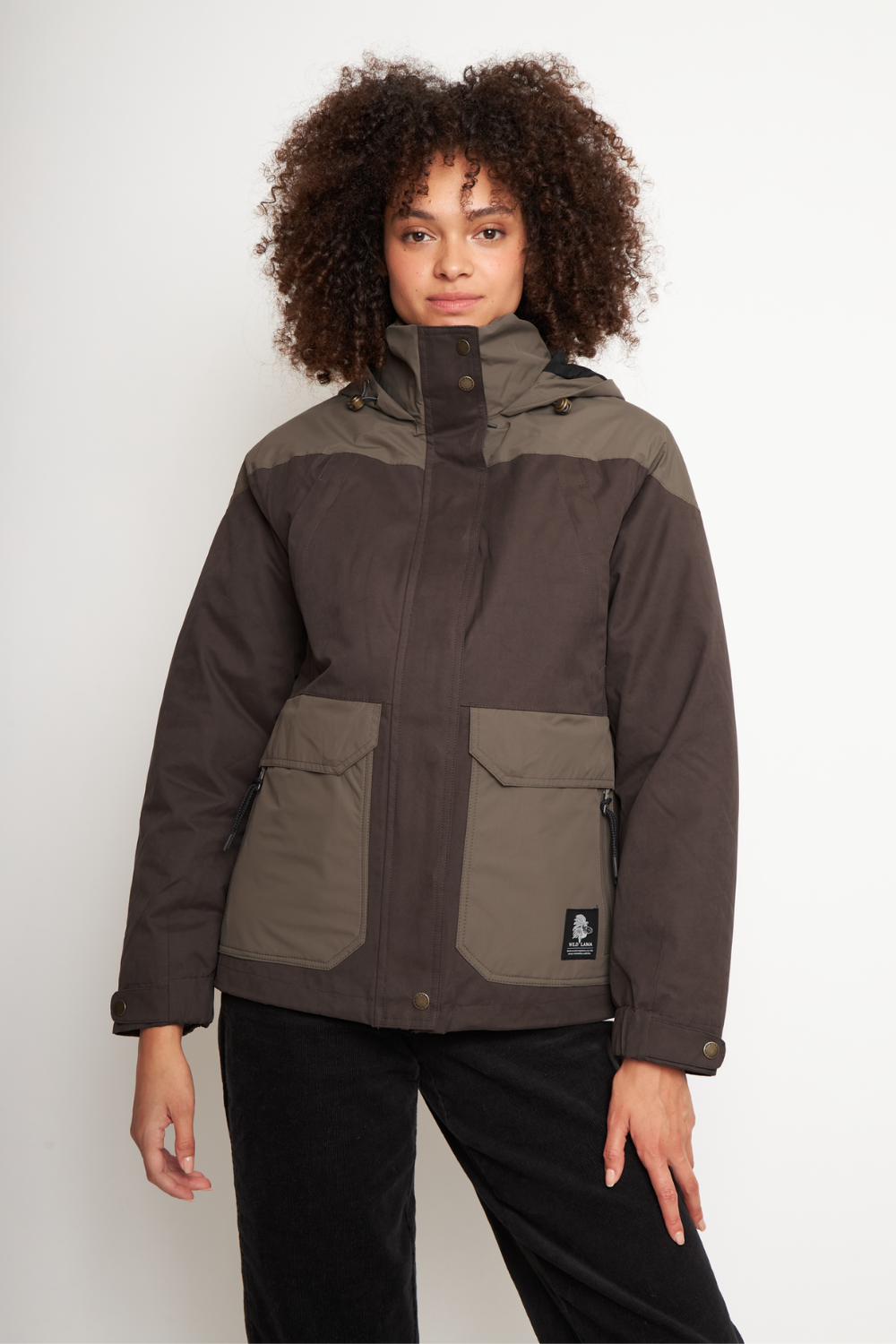 Parka Ruga Reciclada Café Mujer