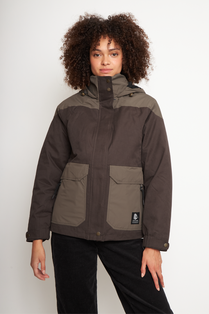 Parka Ruga Reciclada Café Mujer