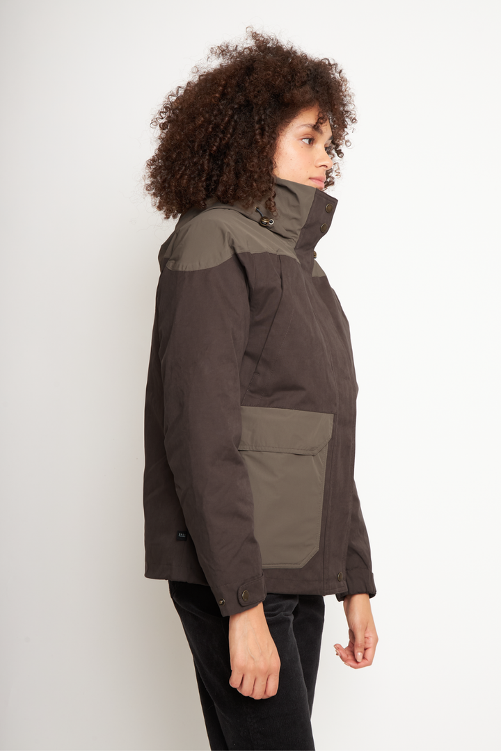Parka Ruga Reciclada Café Mujer