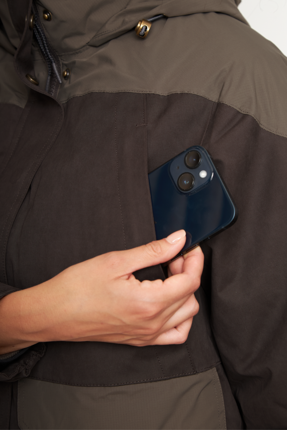 Parka Ruga Reciclada Café Mujer