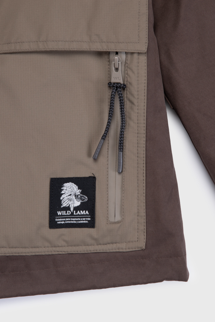 Parka Ruga Reciclada Café Mujer