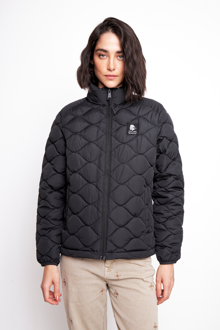 Parka Ruga 3 en 1 Reciclada Negra Mujer