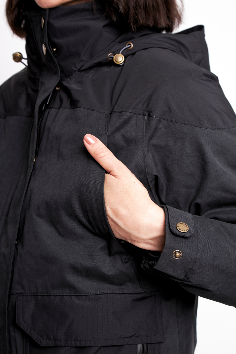 Parka Ruga 3 en 1 Reciclada Negra Mujer