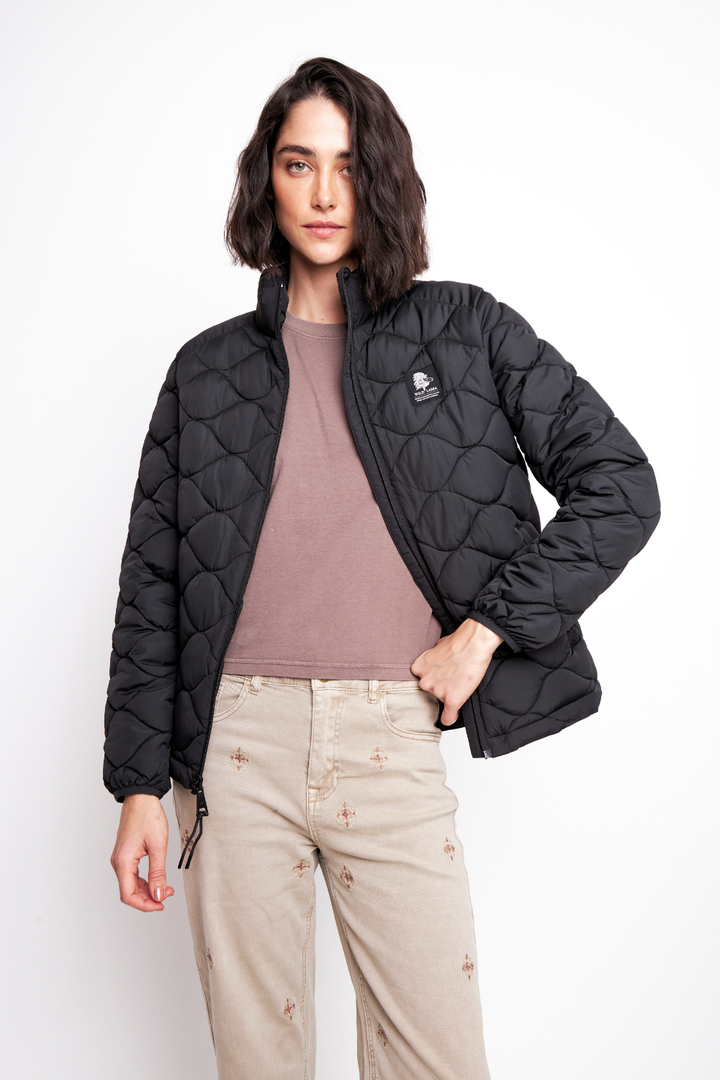 Parka Ruga 3 en 1 Reciclada Negra Mujer