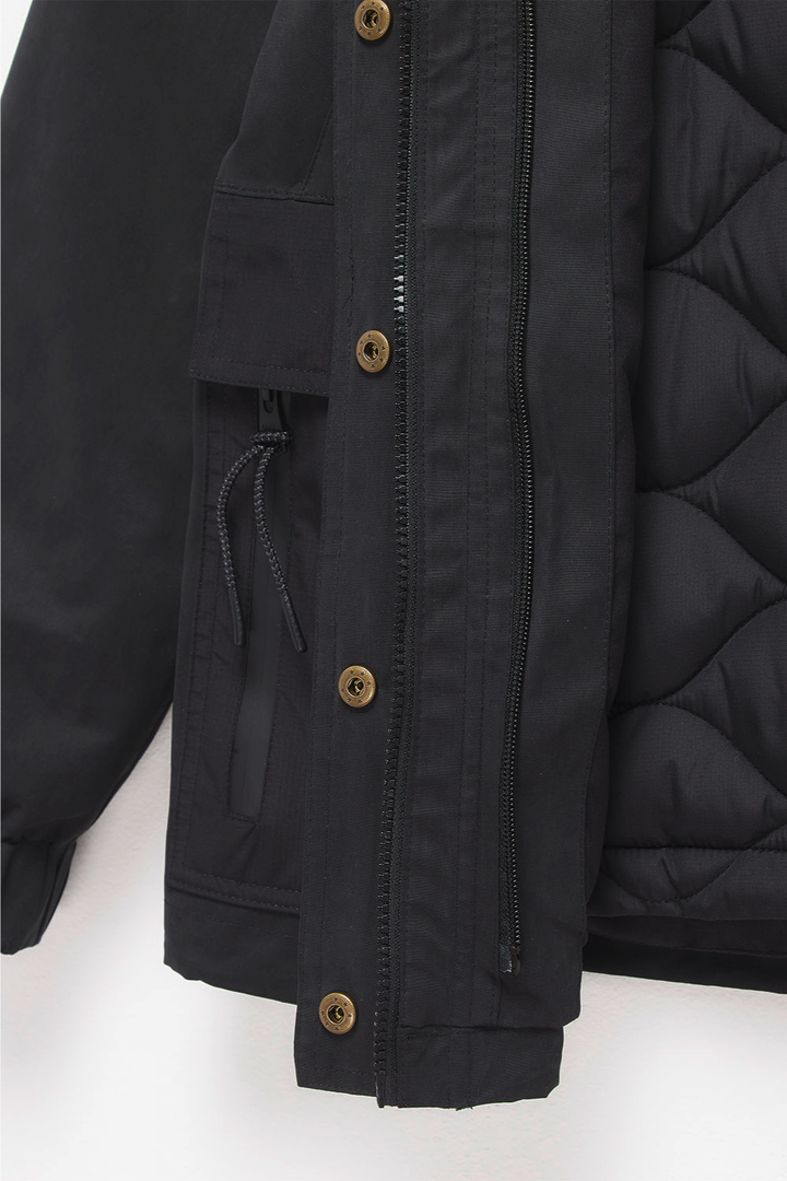 Parka Ruga 3 en 1 Reciclada Negra Mujer