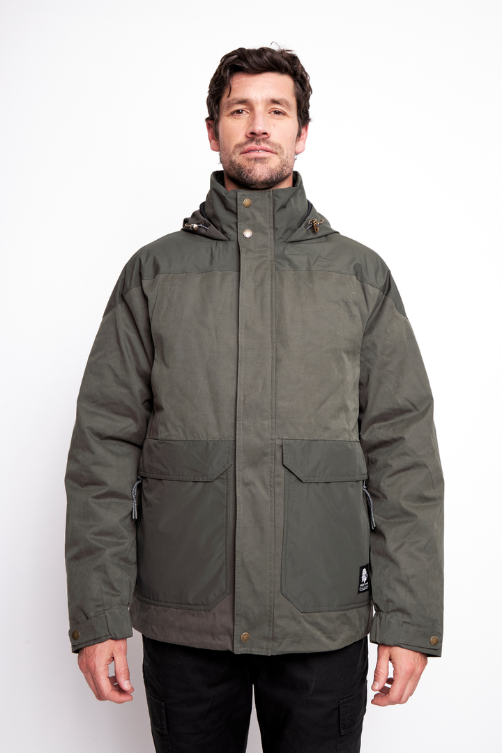 Parka Ruga 3 en 1 Reciclada Verde Hombre