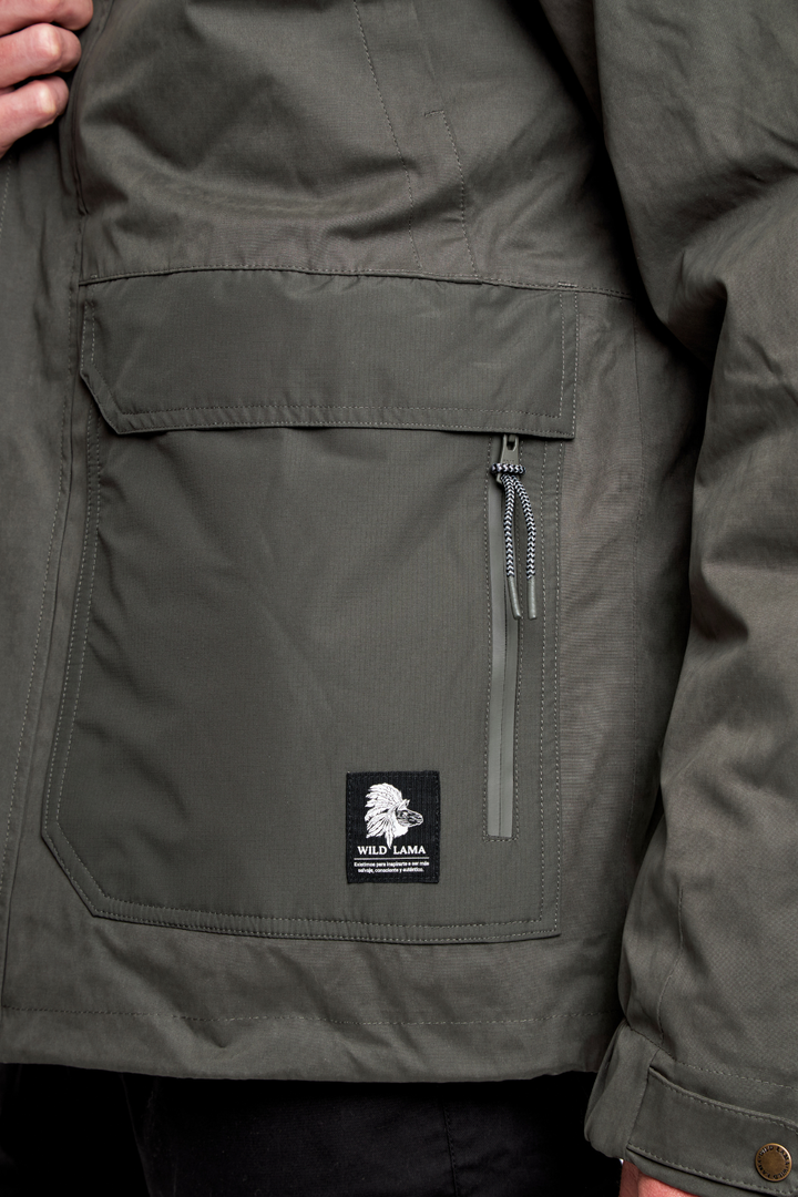 Parka Ruga 3 en 1 Reciclada Verde Hombre