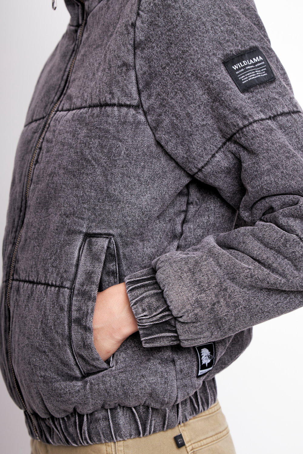 Parka Puffa Jeans Silveria Orgánica Negra Mujer