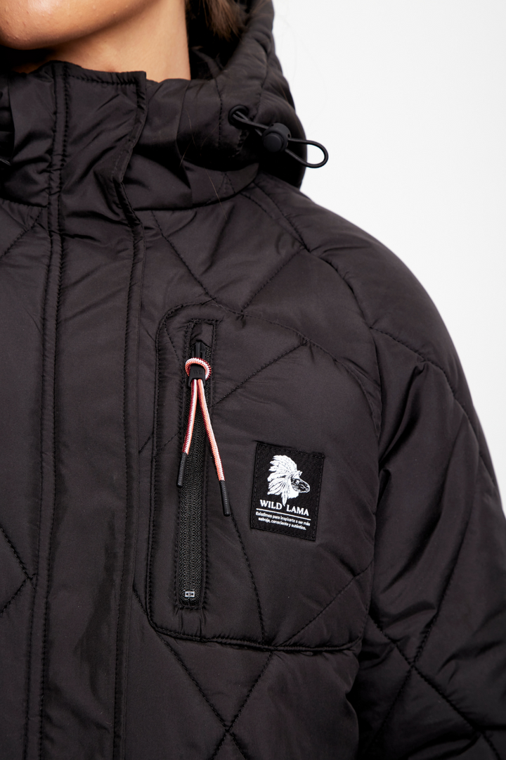 Parka Tramontana Reciclada Negra Mujer