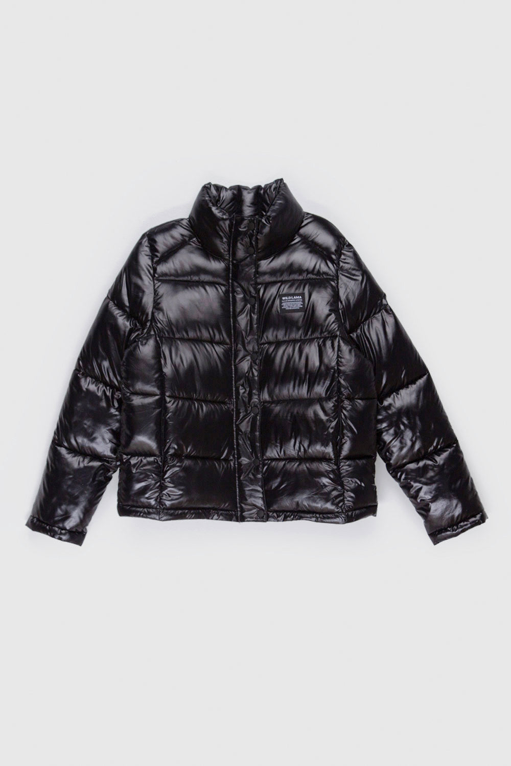 Parka Essential Glossed Reciclada Negra Mujer