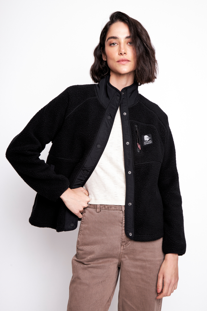 Polar Gael Reciclado Negro Mujer