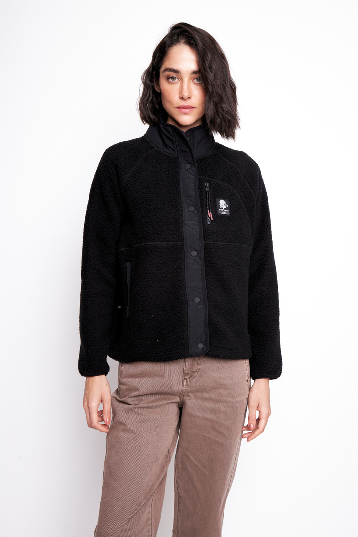 Polar Gael Reciclado Negro Mujer