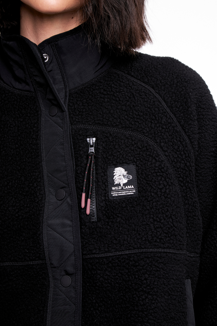 Polar Gael Reciclado Negro Mujer