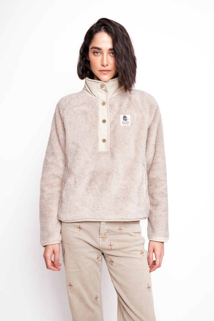 Polar Luvia Reciclado Beige Mujer