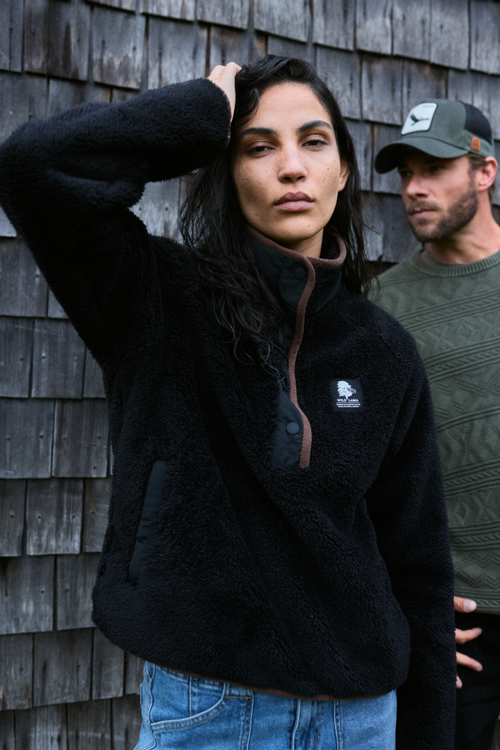 Polar Luvia Reciclado Negro Mujer