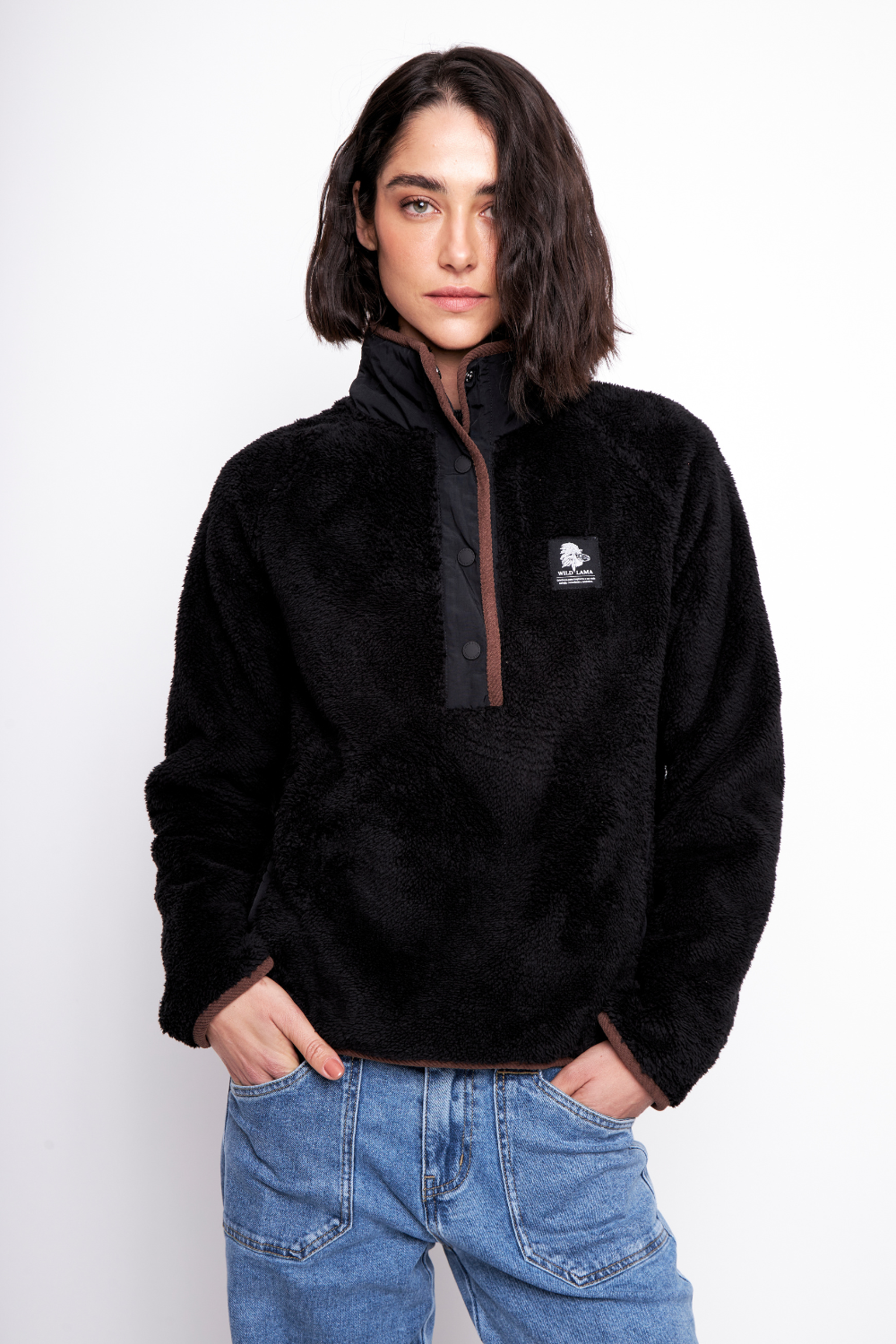 Polar Luvia Reciclado Negro Mujer