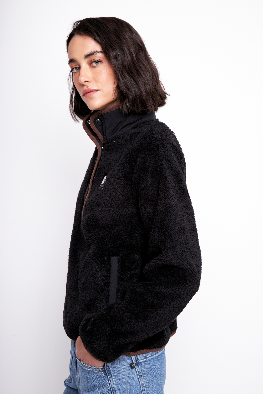 Polar Luvia Reciclado Negro Mujer