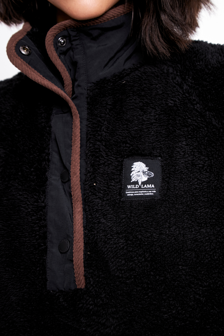 Polar Luvia Reciclado Negro Mujer