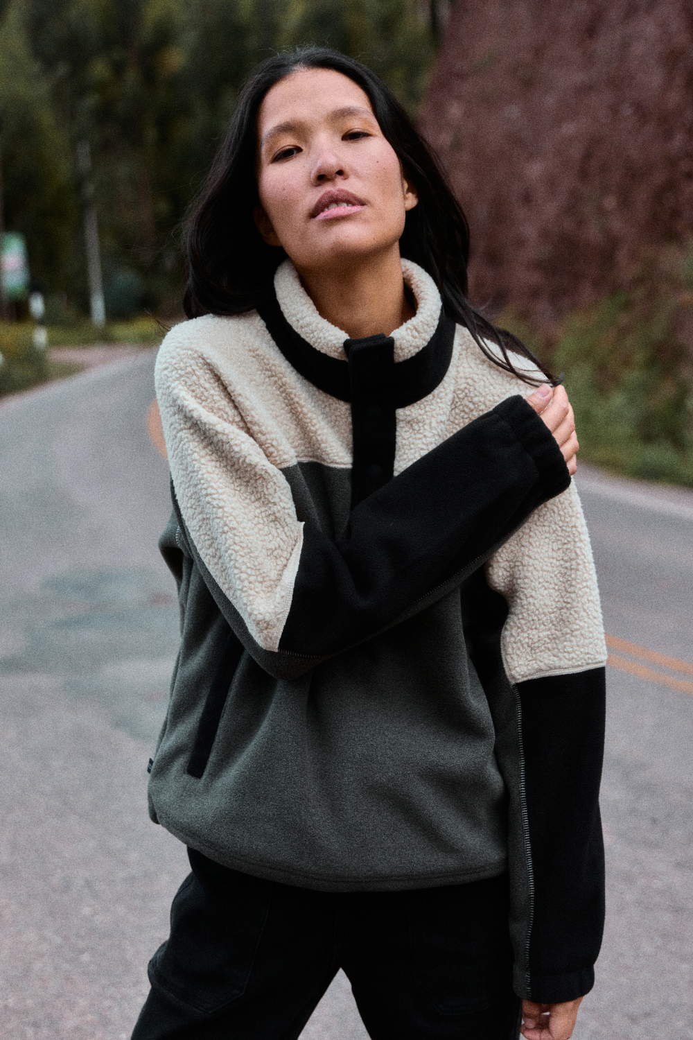 Polar Muna Reciclado Negro Mujer