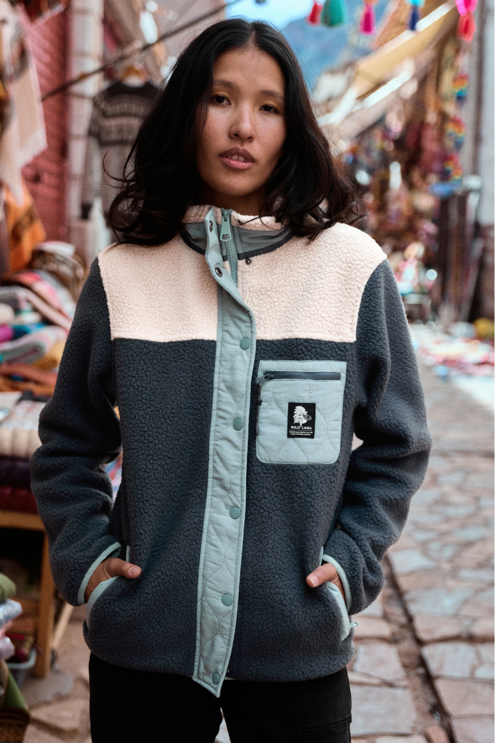 Polar Tambo Reciclado Azul Mujer