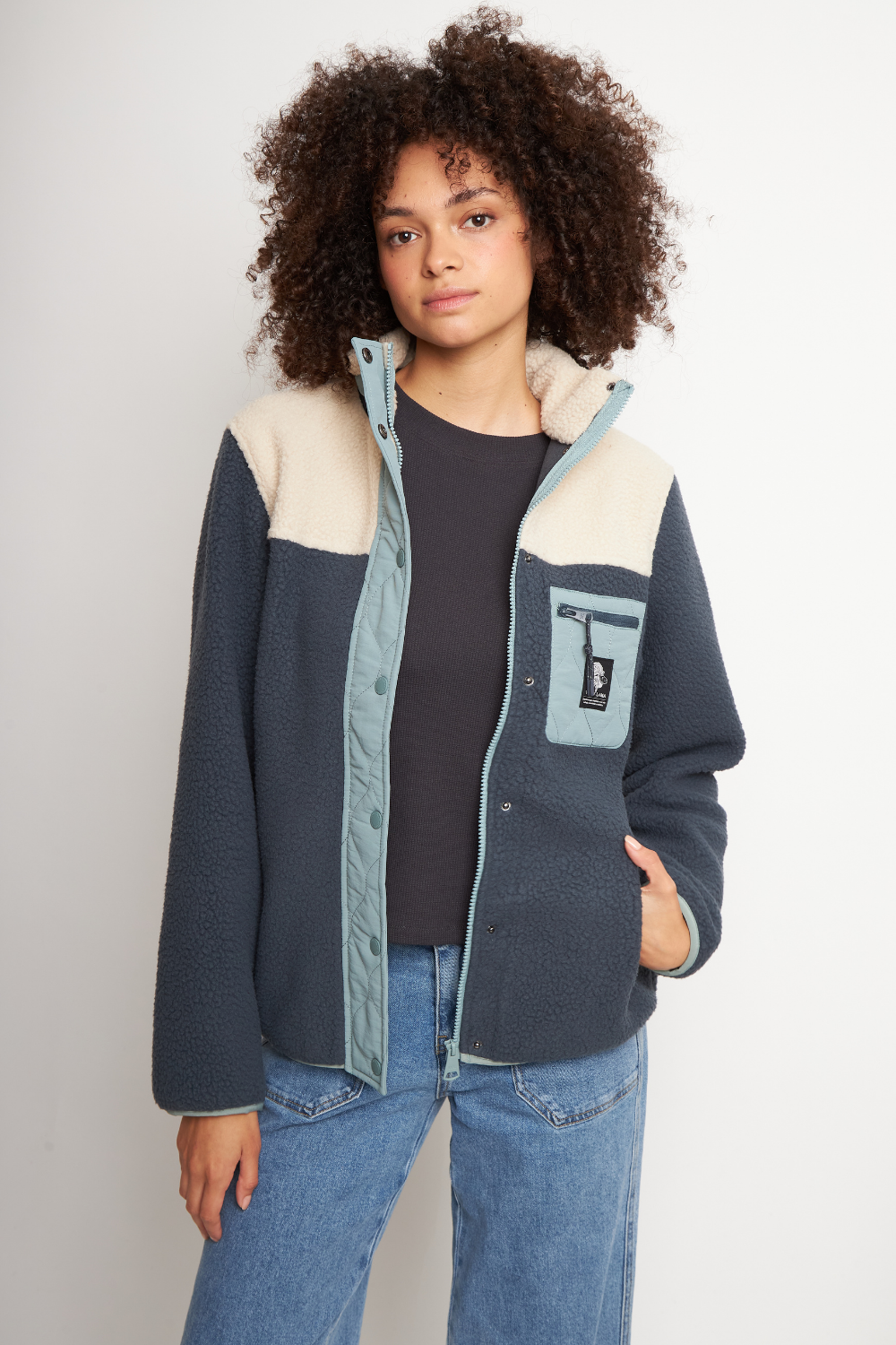 Polar Tambo Reciclado Azul Mujer